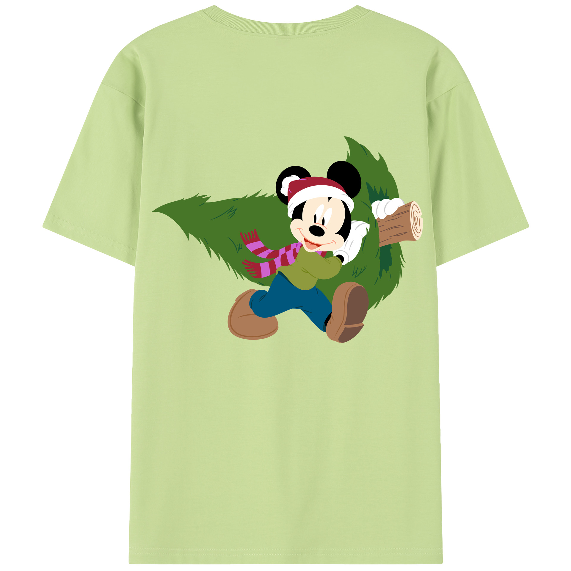 （画像用） ミッキーマウス Mickey Mouse 綿100％半袖Tシャツ（背面プリント）